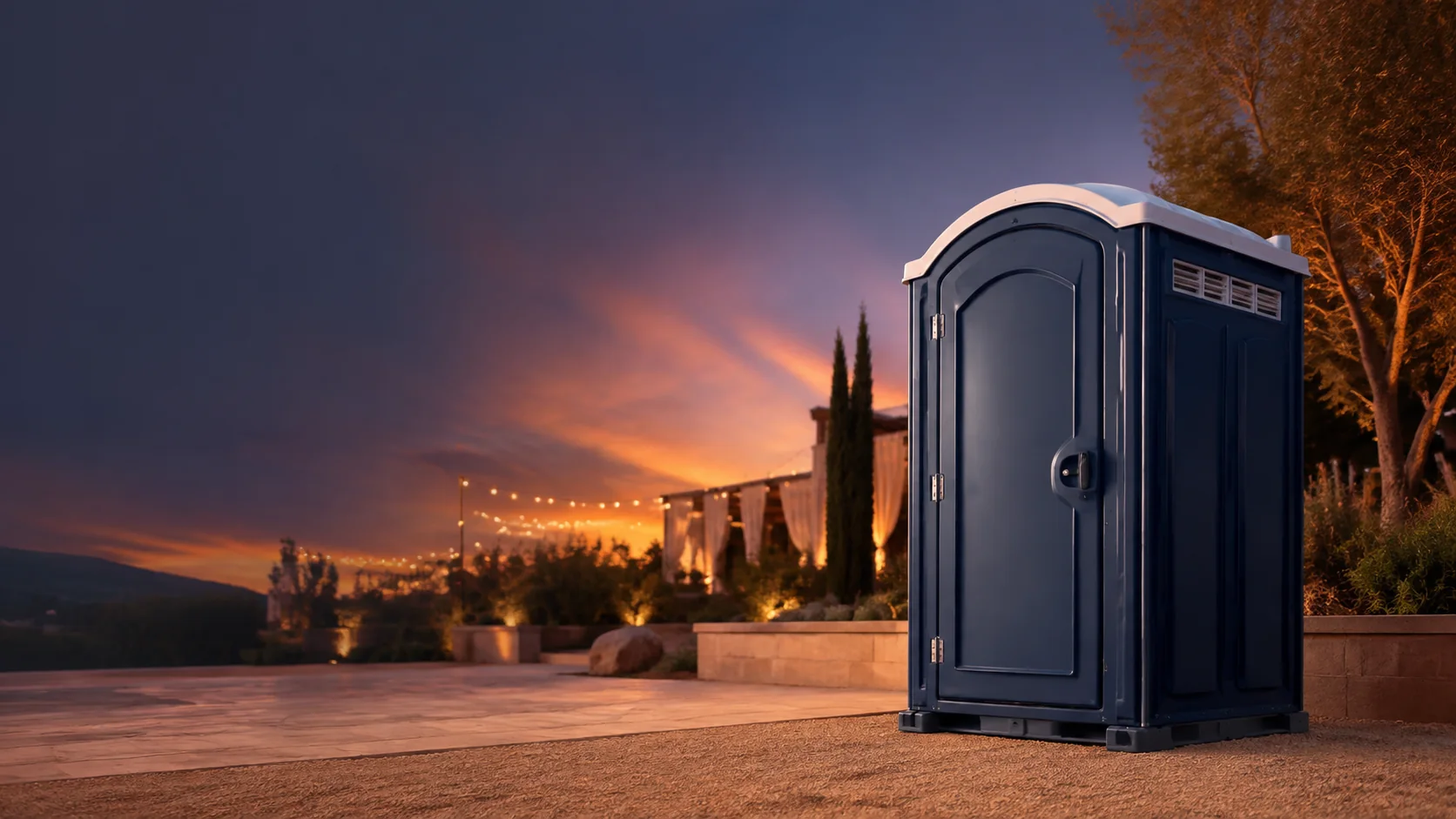 Portable restroom shown for rental planning in Saint Paul, MN